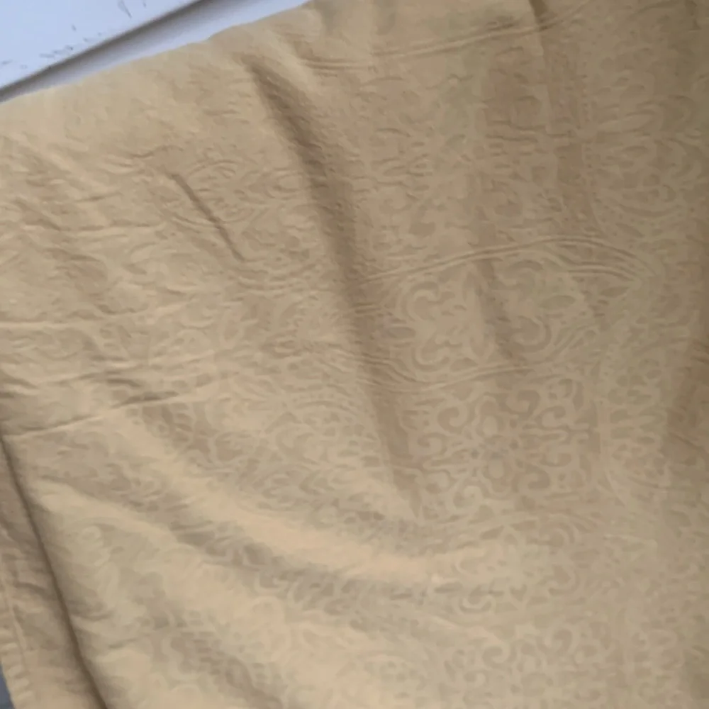 Waterford textured floral‎ table cloth tan cotton long table cover